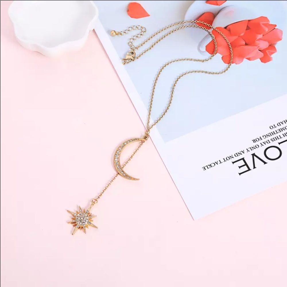 Star and Moon Necklace - Picture 3 of 5